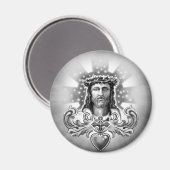 Jesus Christus heilig Herzdesign Magnet (Vorderseite/Rückseite)