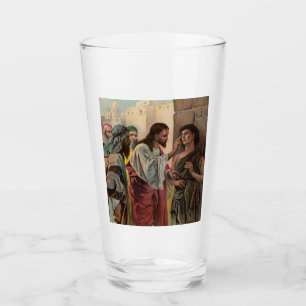 Jesus Christus heilt den blinden Mann Glas
