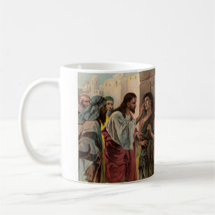 Jesus Christus heilt den blinden Mann Kaffeetasse