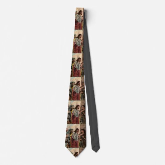 Jesus Christus heilt den blinden Mann Krawatte (Vorderseite)