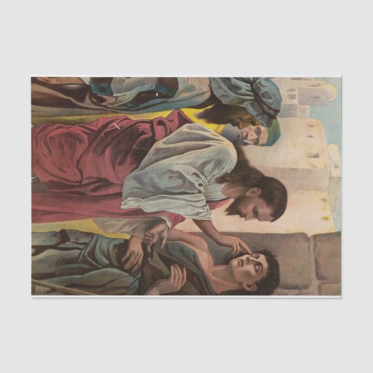 Jesus Christus heilt den blinden Mann Seidenpapier (Vorderseite)