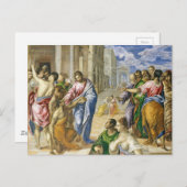 Jesus Christus heilt die Blinde religiöse Kunst Postkarte (Vorne/Hinten)