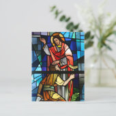 Jesus Christus heilt die leise verkleidete Glaskun Postkarte (Stehend Vorderseite)