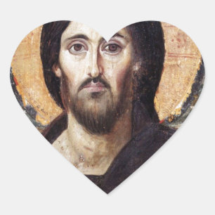 Jesus Christus Herz-Aufkleber
