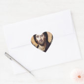 Jesus Christus Herz-Aufkleber (Umschlag)