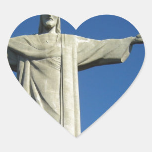 Jesus Christus Herz-Aufkleber