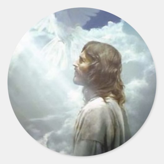 Jesus-Christus-Hintergrundbilder-15 Runder Aufkleber (Vorderseite)