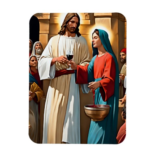 Jesus Christus Hochzeit in Cana Magnet (Vertikal)