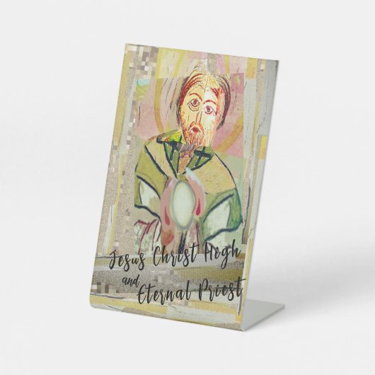 Jesus Christus Hoherpriester Sockelschild (Vorderseite)