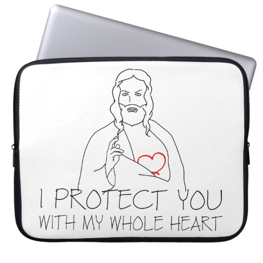 Jesus Christus - ich schütze dich Laptopschutzhülle (Vorderseite)