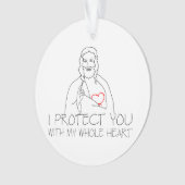 Jesus Christus - ich schütze dich Ornament (Vorderseite)