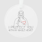 Jesus Christus - ich schütze dich Ornament (Vorderseite)