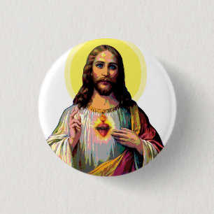 Jesus Christus im Pop-Art-Stil  Button