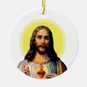 Jesus Christus im Pop-Art-Stil Keramik Ornament