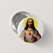 Jesus Christus im Pop Art Style Button (Vorne & Hinten)