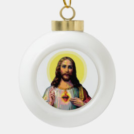 Jesus Christus im Pop Art Style Keramik Kugel-Ornament