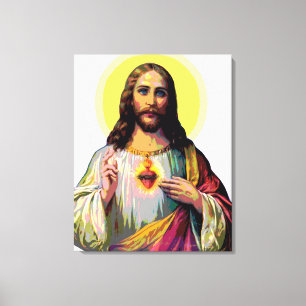 Jesus Christus im Pop Art Style Leinwanddruck