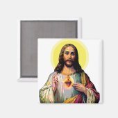 Jesus Christus im Pop Art Style Magnet (Vorderseite/Rückseite)