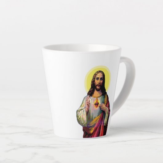 Jesus Christus im Pop Art Style Milchtasse (Rechte Ecke)