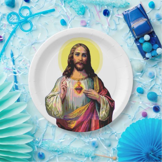 Jesus Christus im Pop Art Style Pappteller (Party)