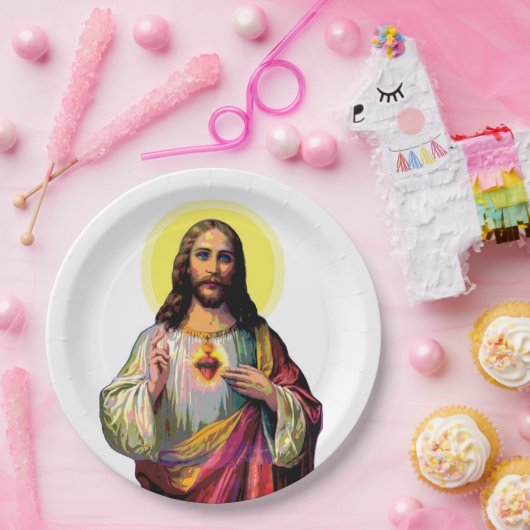 Jesus Christus im Pop Art Style Pappteller (Party)