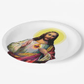 Jesus Christus im Pop Art Style Pappteller (Schrägansicht)