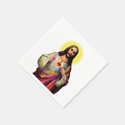 Jesus Christus im Pop Art Style Serviette (Ecke)
