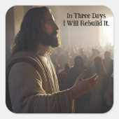 Jesus Christus in dem Tempel wählte benutzerdefini Quadratischer Aufkleber (Vorderseite)