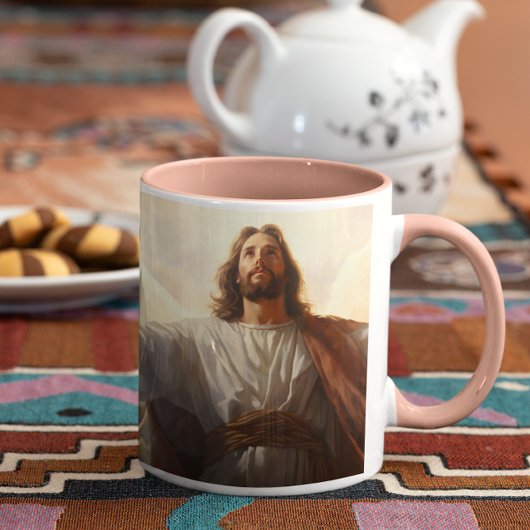 Jesus Christus in Wolken Version 3 Kaffeetasse