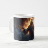 Jesus Christus in Wolken Version 5 Kaffeetasse (Vorderseite Links)