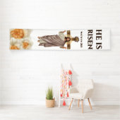 Jesus Christus ist auferstanden katholische Blüte Banner (Insitu)