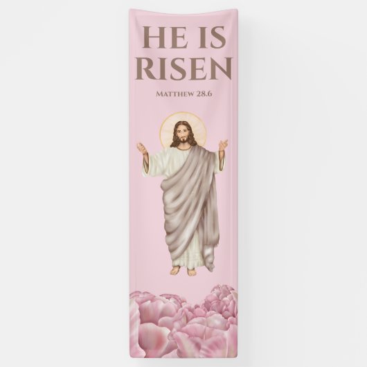 Jesus Christus ist auferstanden katholischen Urlau Banner (Vertikal)