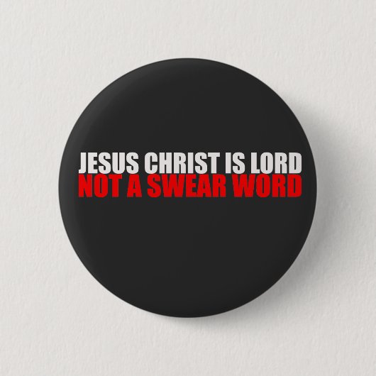 Jesus Christus ist Herr kein schwedisches Wort Button (Vorderseite)