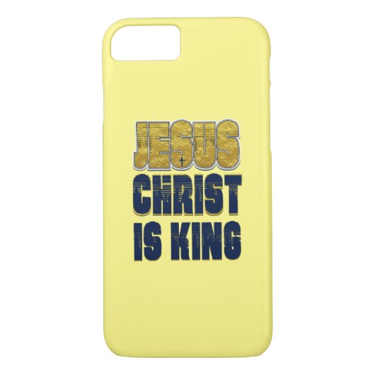 Jesus Christus ist König gelb Case-Mate iPhone Hülle (Rückseite)