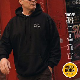 Jesus Christus ist König Gothic Blackletter Grunge Hoodie