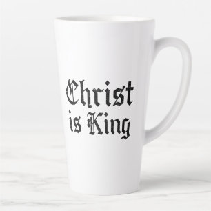 Jesus Christus ist König Gothic Blackletter Grunge Milchtasse