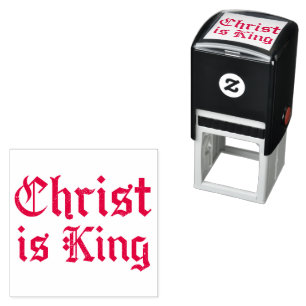 Jesus Christus ist König Gothic Blackletter Grunge Permastempel