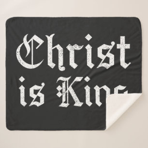 Jesus Christus ist König Gothic Blackletter Grunge Sherpadecke