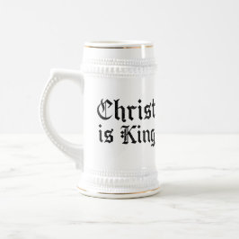 Jesus Christus ist König - gothischer Grunge erodi Bierglas