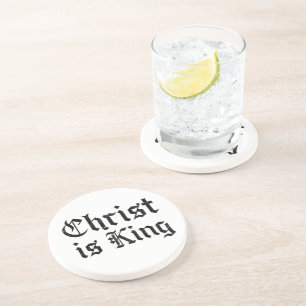 Jesus Christus ist König - gothischer Grunge erodi Getränkeuntersetzer