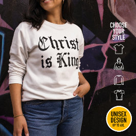 Jesus Christus ist König - gothischer Grunge erodi Sweatshirt