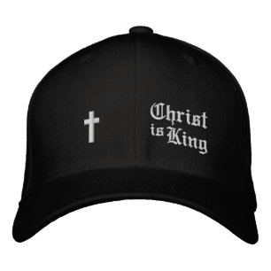 Jesus Christus ist König kleines Kreuz minimalisti Bestickte Baseballkappe