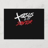 Jesus Christus ist mein Erretter Herr Sohn Gott Re Postkarte (Vorderseite)