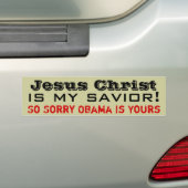 Jesus Christus ist mein Retter: So trauriger Obama Autoaufkleber (Auf Auto)