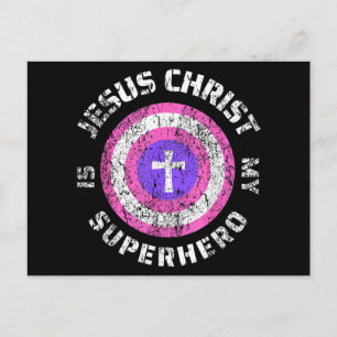 Jesus Christus ist mein Superheld Jesus Feiertagspostkarte