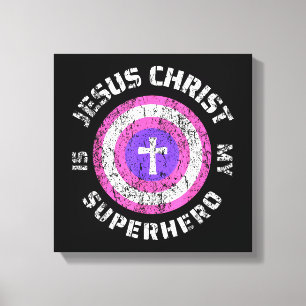 Jesus Christus ist mein Superheld Jesus Leinwanddruck