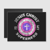 Jesus Christus ist mein Superheld Jesus Magnetkarte (Vorne/Hinten)