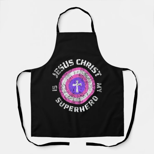 Jesus Christus ist mein Superheld Jesus Schürze (Vorderseite)