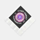 Jesus Christus ist mein Superheld Jesus Serviette (Ecke)