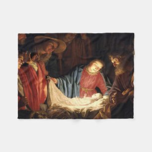 Jesus Christus ist zu Weihnachten Geboren Fleecedecke